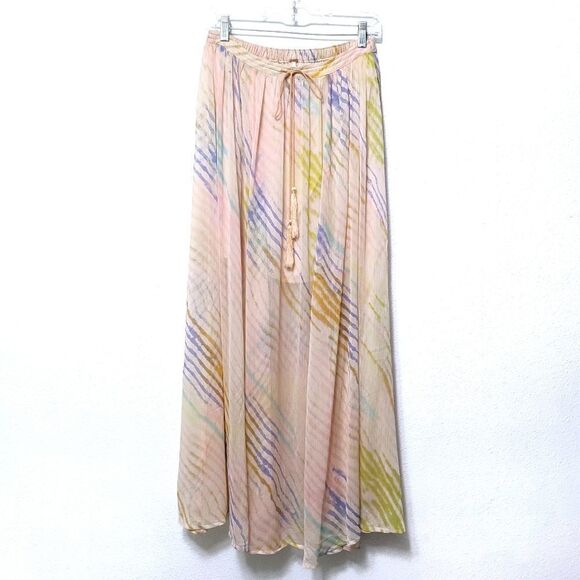 NWT FREE PEOPLE True To You Watercolor Maxi Skirt - Picture 2 of 9